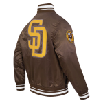 CHAMARRA SAN DIEGO PADRES SCRIPT TAIL MENS SATIN JACKET BROWN en STOCK