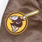 CHAMARRA SAN DIEGO PADRES SCRIPT TAIL MENS SATIN JACKET BROWN en STOCK