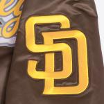 CHAMARRA SAN DIEGO PADRES SCRIPT TAIL MENS SATIN JACKET BROWN en STOCK