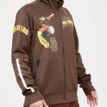 CHAMARRA DIEGO PADRES HOME TOWN DK TRACK JACKET BROWN en STOCK