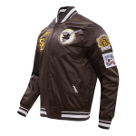 CHAMARRA DIEGO PADRES RETRO CLASSIC RIB SATIN JACKET BROWN en STOCK