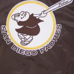 CHAMARRA DIEGO PADRES RETRO CLASSIC RIB SATIN JACKET BROWN en STOCK