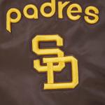 CHAMARRA DIEGO PADRES RETRO CLASSIC RIB SATIN JACKET BROWN en STOCK