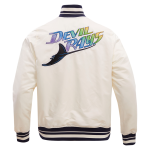 CHAMARRA A DEVIL RAYS RETRO CLASSIC RIB SATIN JACKET EGGSHELL MIDNIGHT NAVY en STOCK