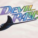 CHAMARRA A DEVIL RAYS RETRO CLASSIC RIB SATIN JACKET EGGSHELL MIDNIGHT NAVY en STOCK