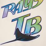 CHAMARRA A DEVIL RAYS RETRO CLASSIC RIB WOOL VARSITY JACKET EGGSHELL MIDNIGHT NAVY en STOCK