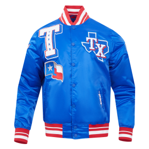 CHAMARRA AS RANGERS MASH UP M RIB SATIN JACKET ROYAL BLUE RED en STOCK