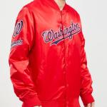 CHAMARRA INGTON NATIONALS BIG LOGO SATIN JACKET RED en STOCK