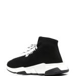 SNEAKERS TENIS BALENCIAGA SPEED TRAINER BLACK AND WHITE WORDS en STOCK