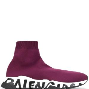 SNEAKERS TENIS BALENCIAGA SPEED TRAINER FUCIA WORDS en STOCK