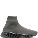 SNEAKERS TENIS BALENCIAGA SPEED TRAINER GREY WORDS en STOCK