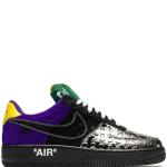 SNEAKERS TENIS LOUIS VUITTON NIKE AIR FORCE 1 LOW BY VIRGIL ABLOH NEGRO PLATEADO METALICO en STOCK
