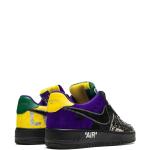 SNEAKERS TENIS LOUIS VUITTON NIKE AIR FORCE 1 LOW BY VIRGIL ABLOH NEGRO PLATEADO METALICO en STOCK