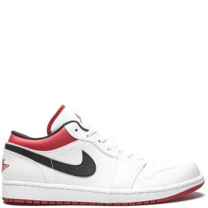 SNEAKERS TENIS NIKE JORDAN 1 LOW WHITE UNIVERSITY RED BLACK en STOCK